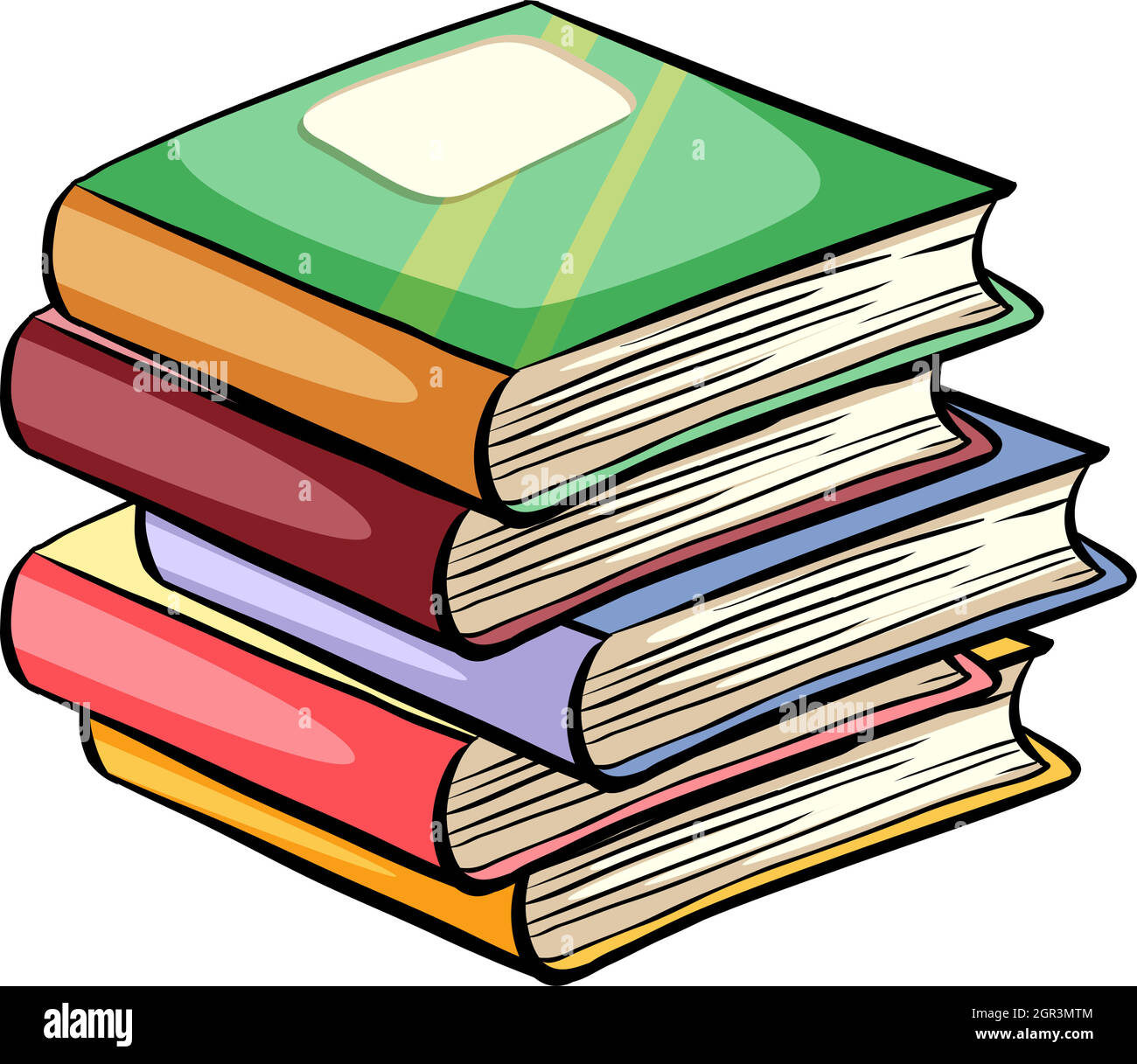 A pile of books Stock Vector