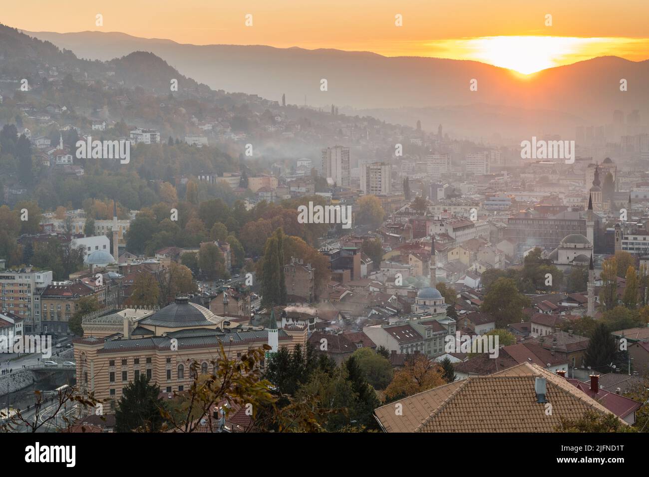 Sarajevo zalazak Stock Photo