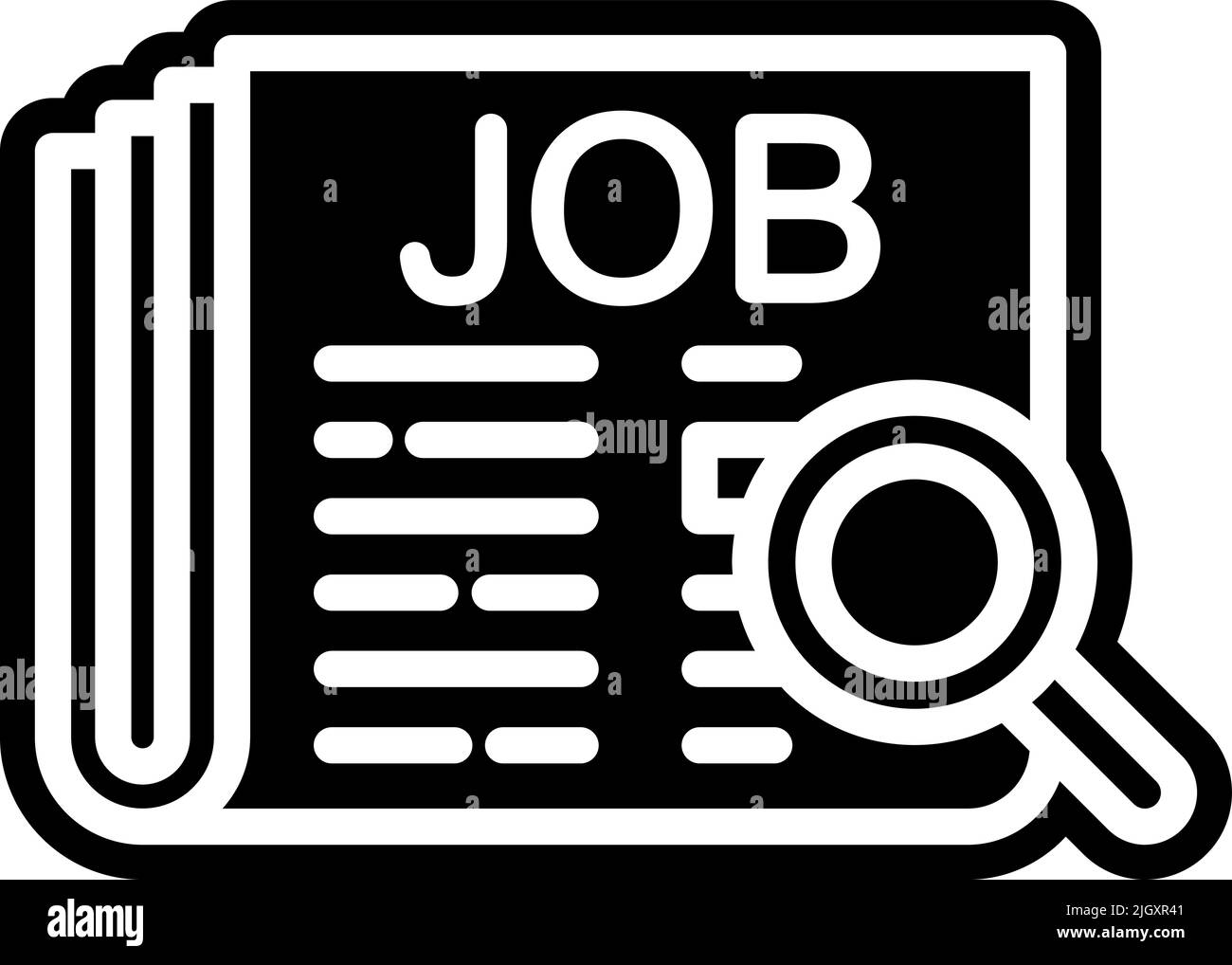 Human resources job search icon . Stock Vector