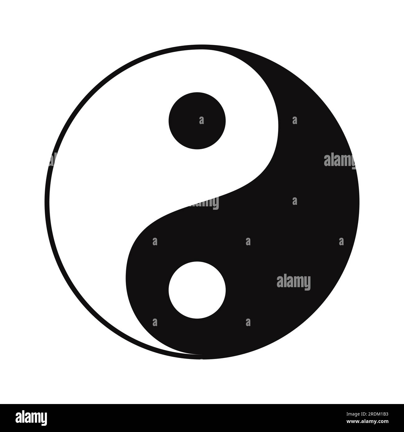 Yin Yang Symbol Black And White Stock Vector Image & Art - Alamy