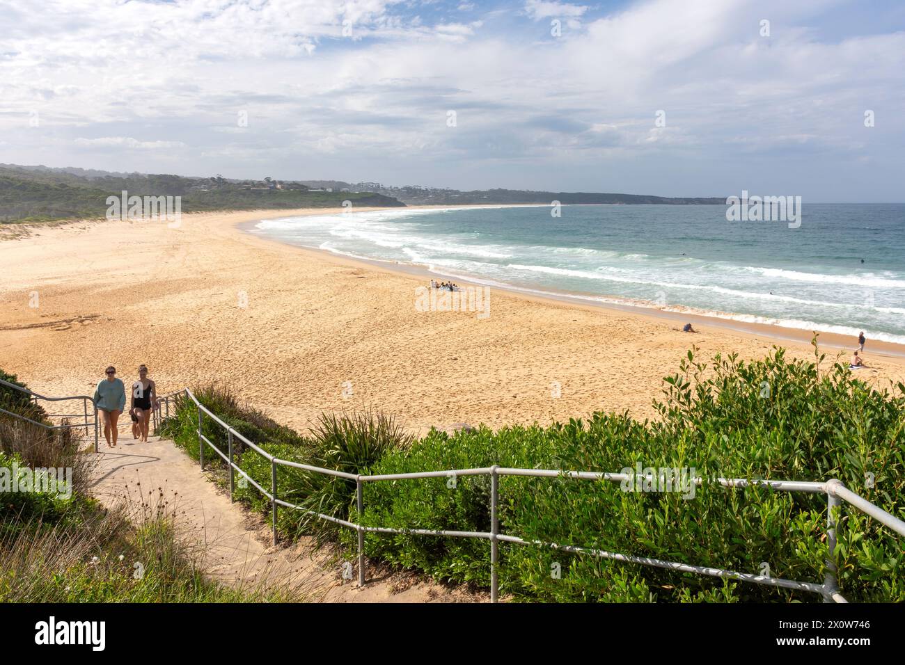 Short Point Beach from Recreation Reserve, Merimbula, New South Wales, Australia Stock Photo