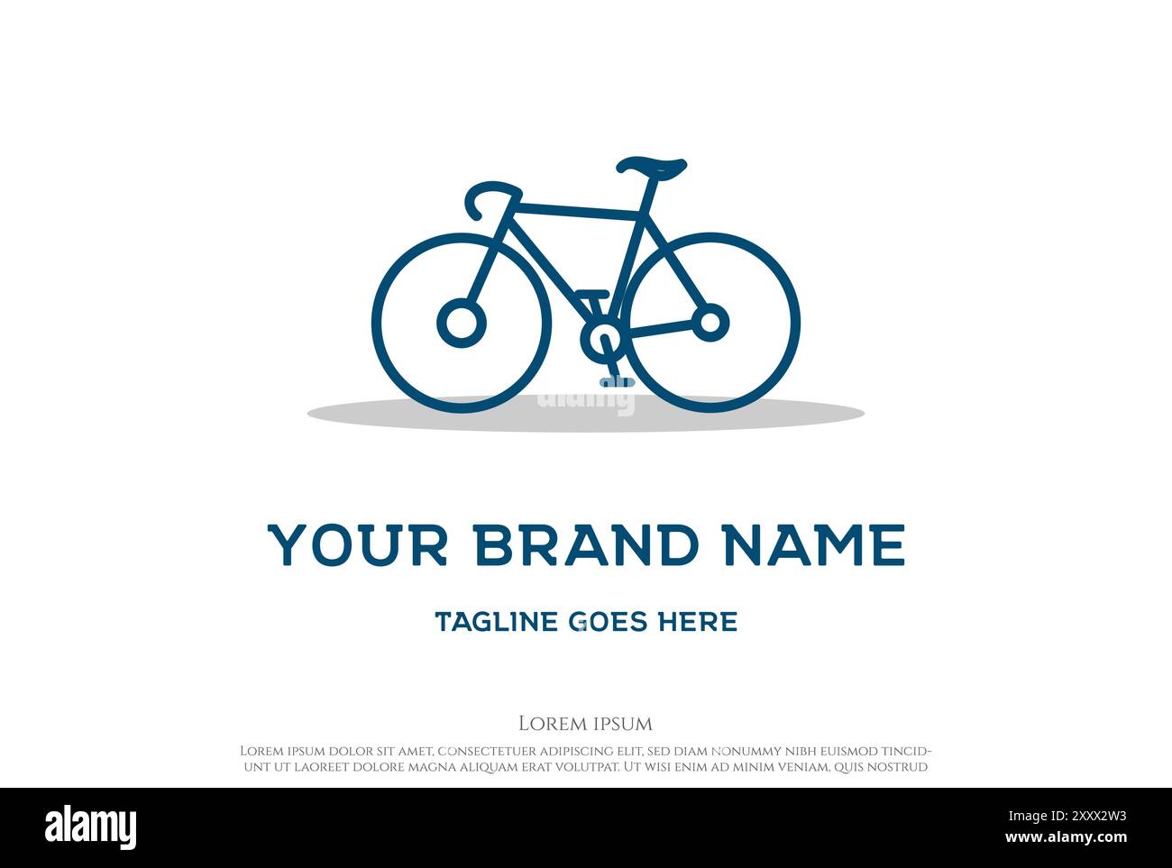 Simple Minimalist Bike Bicycle Sport Store Logo Design Vector Stock Vector