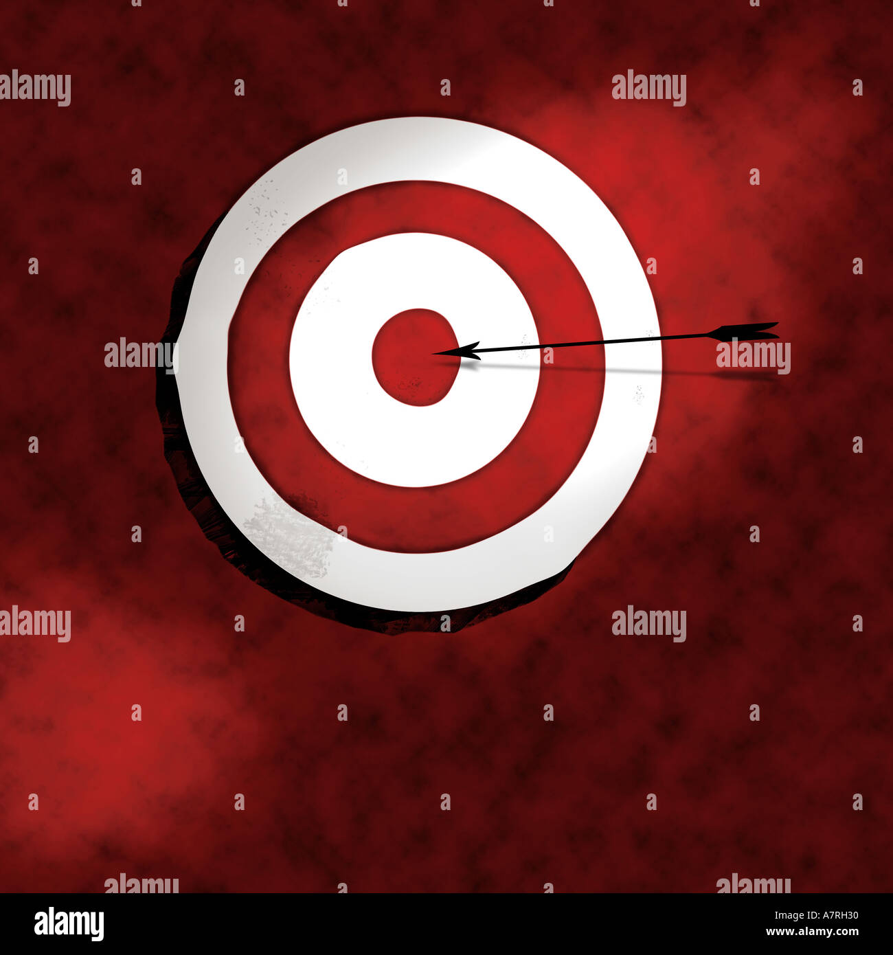 Bullseye with arrow illustration Stock Photo