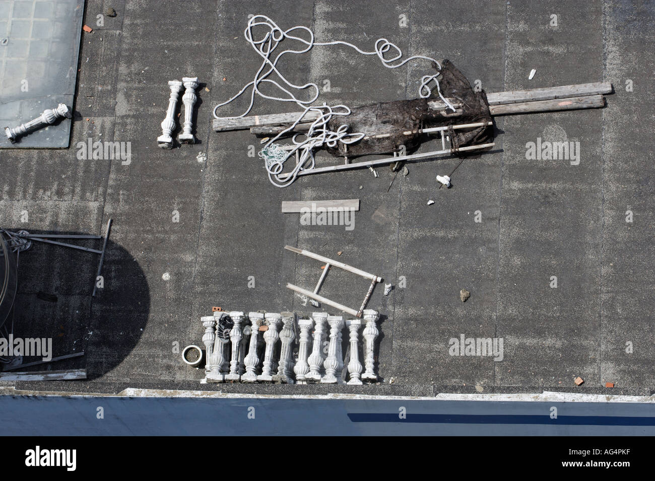 Abstract rooftop picture from above Stock Photo