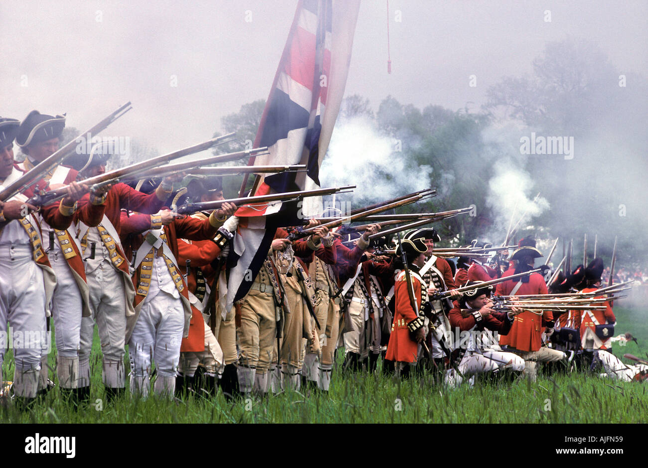 Revolutionary War Reenactment Historical Morristown New Jersey Stock Photo