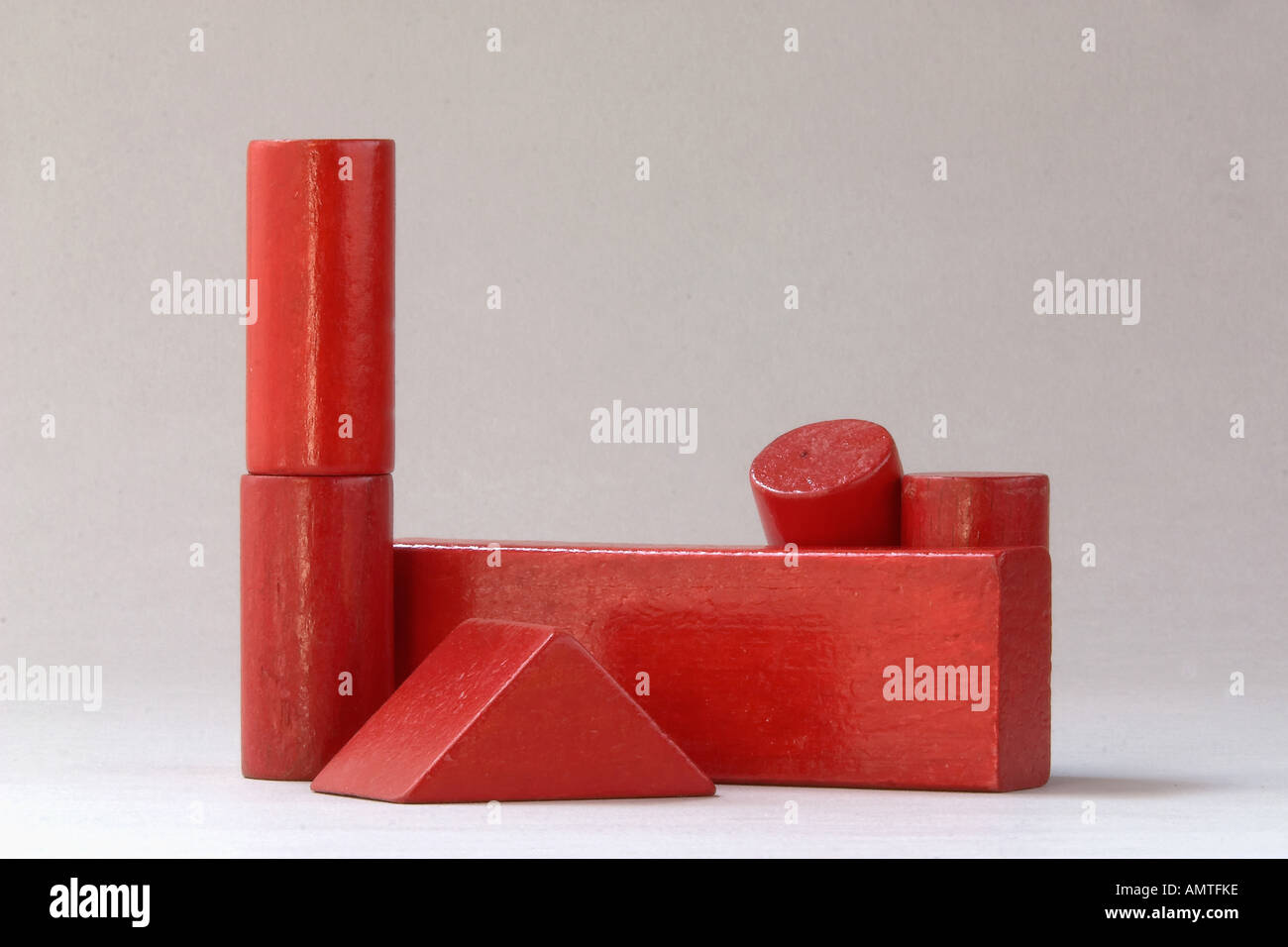 Building bricks, columns Stock Photo