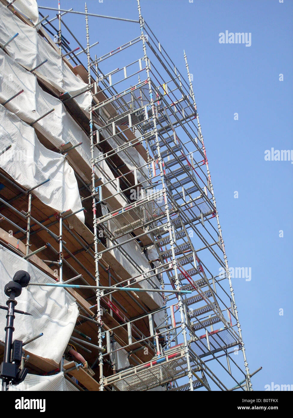 Scaffolding on building site development. Stock Photo