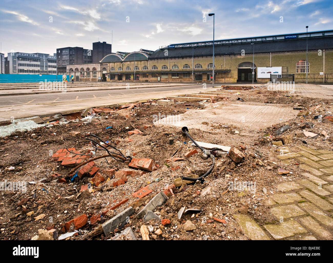 Derelict waste land building site, UK Stock Photo