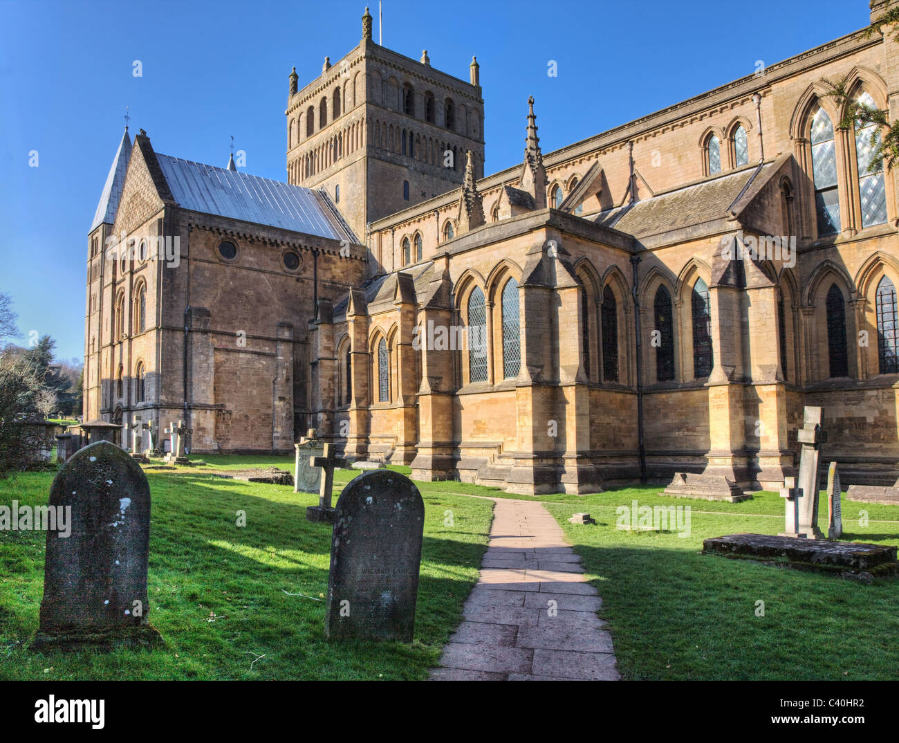 Southwell Minster in Nottinghamshire  south aspect Stock Photo