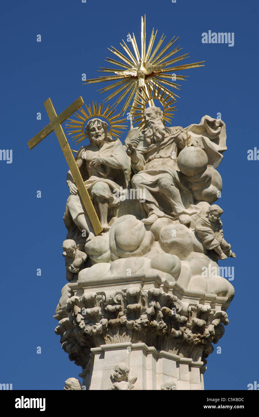 Hungary. Budapest. Holy Trinity Column. 1713. Stock Photo