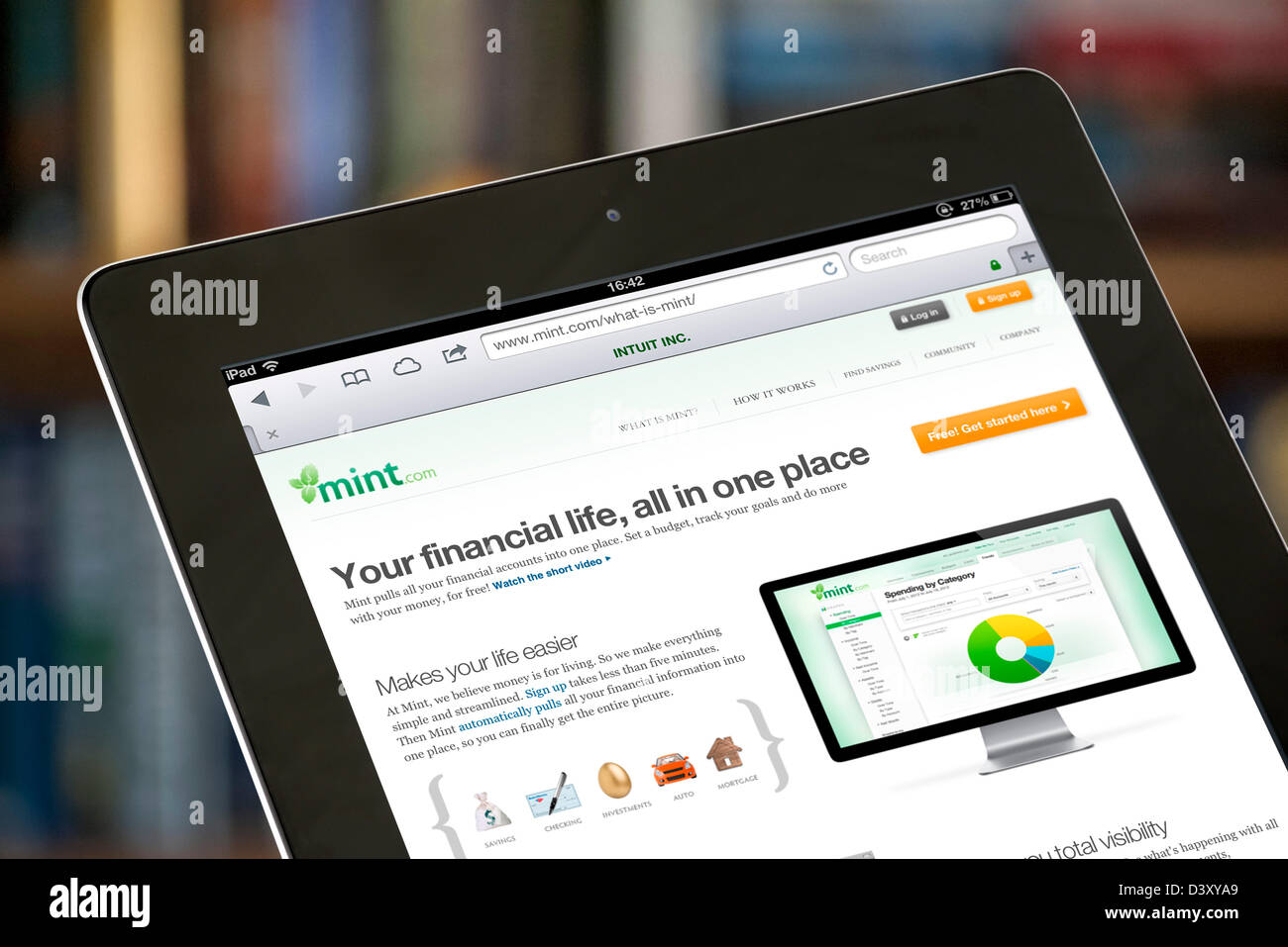 The mint.com web based financial management service, USA Stock Photo