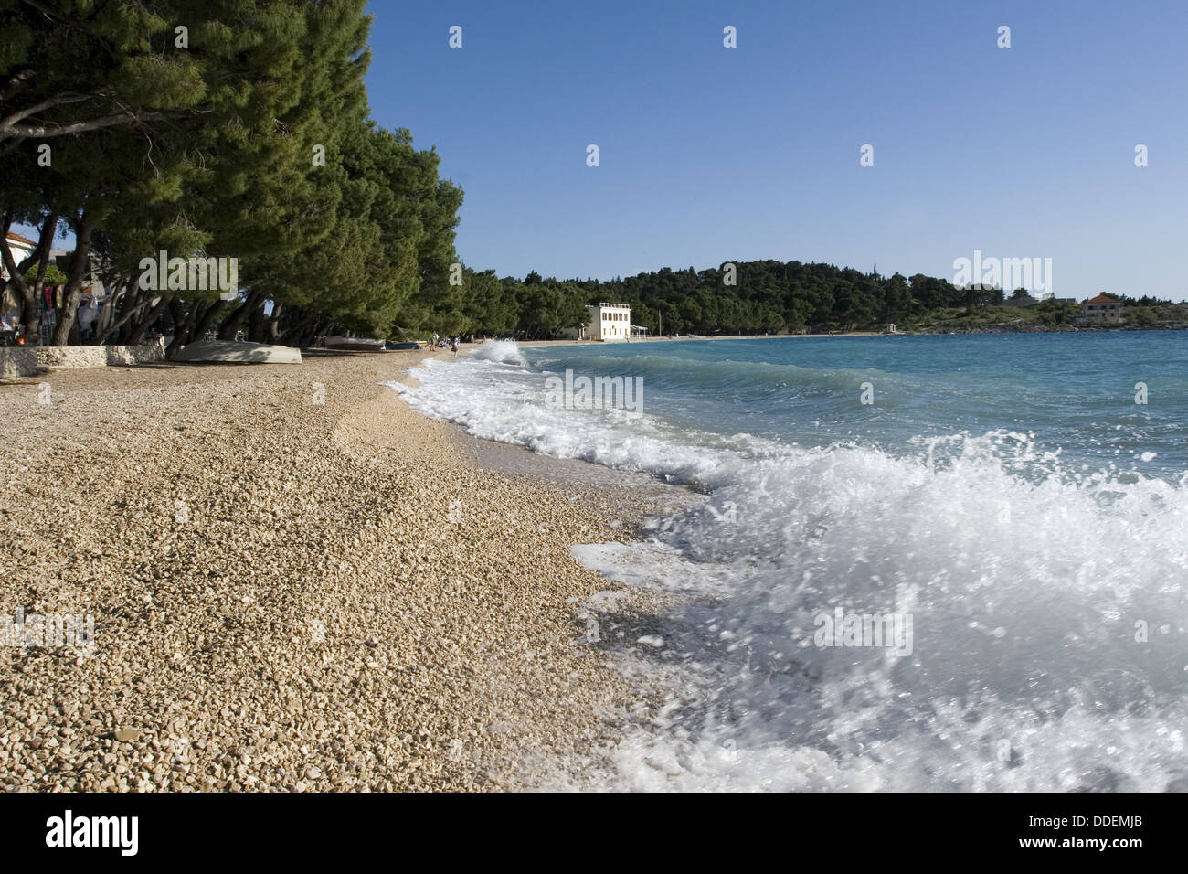 Makarska; 01.06.2007; hr Makarska plaza; en Makarska beach; Stock Photo