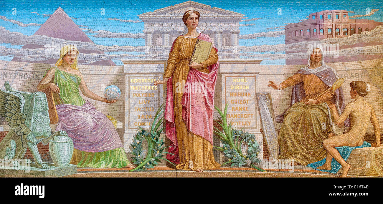 History Mosaic by Frederick Dielman, 1896 Stock Photo