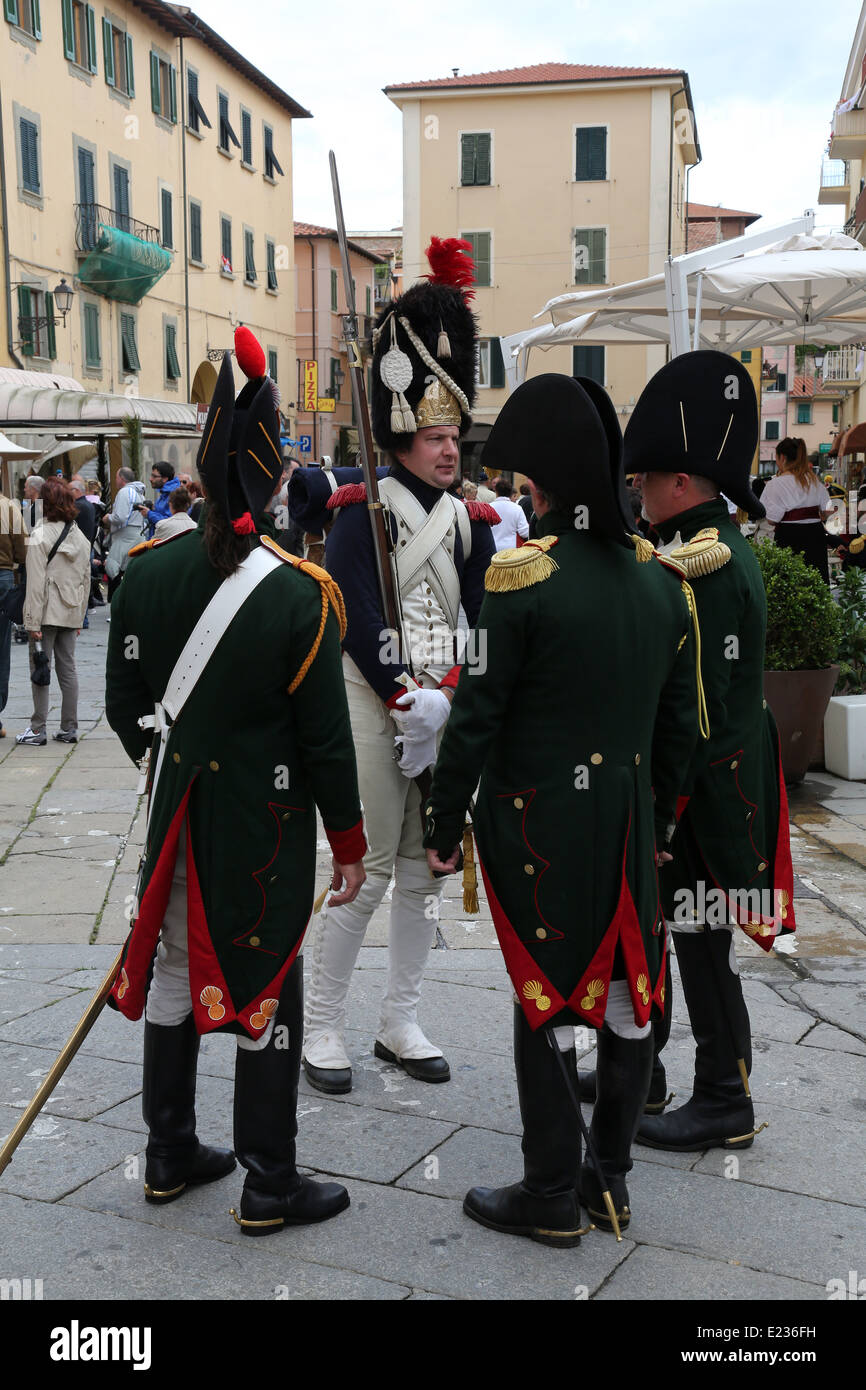 Italian island where Napoleon was sent into exile marked the 200th anniversary of the emperor's arrival in Portoferraio, Italy Stock Photo