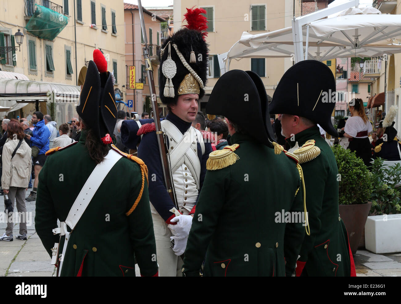 Italian island where Napoleon was sent into exile marked the 200th anniversary of the emperor's arrival in Portoferraio, Italy Stock Photo