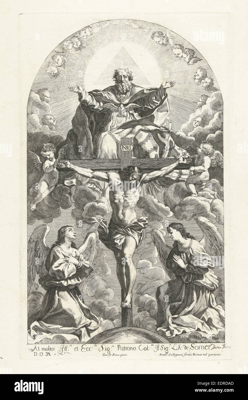 Holy Trinity, Robert van Audenaerd, Francesco Collignon, 1685 - 1723 Stock Photo