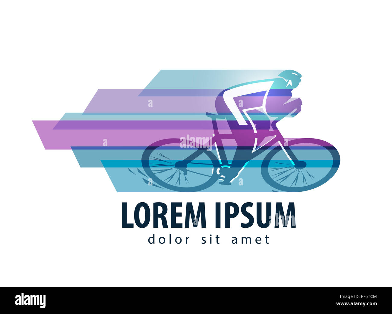 cycling vector logo design template. sports or bike icon. Stock Photo