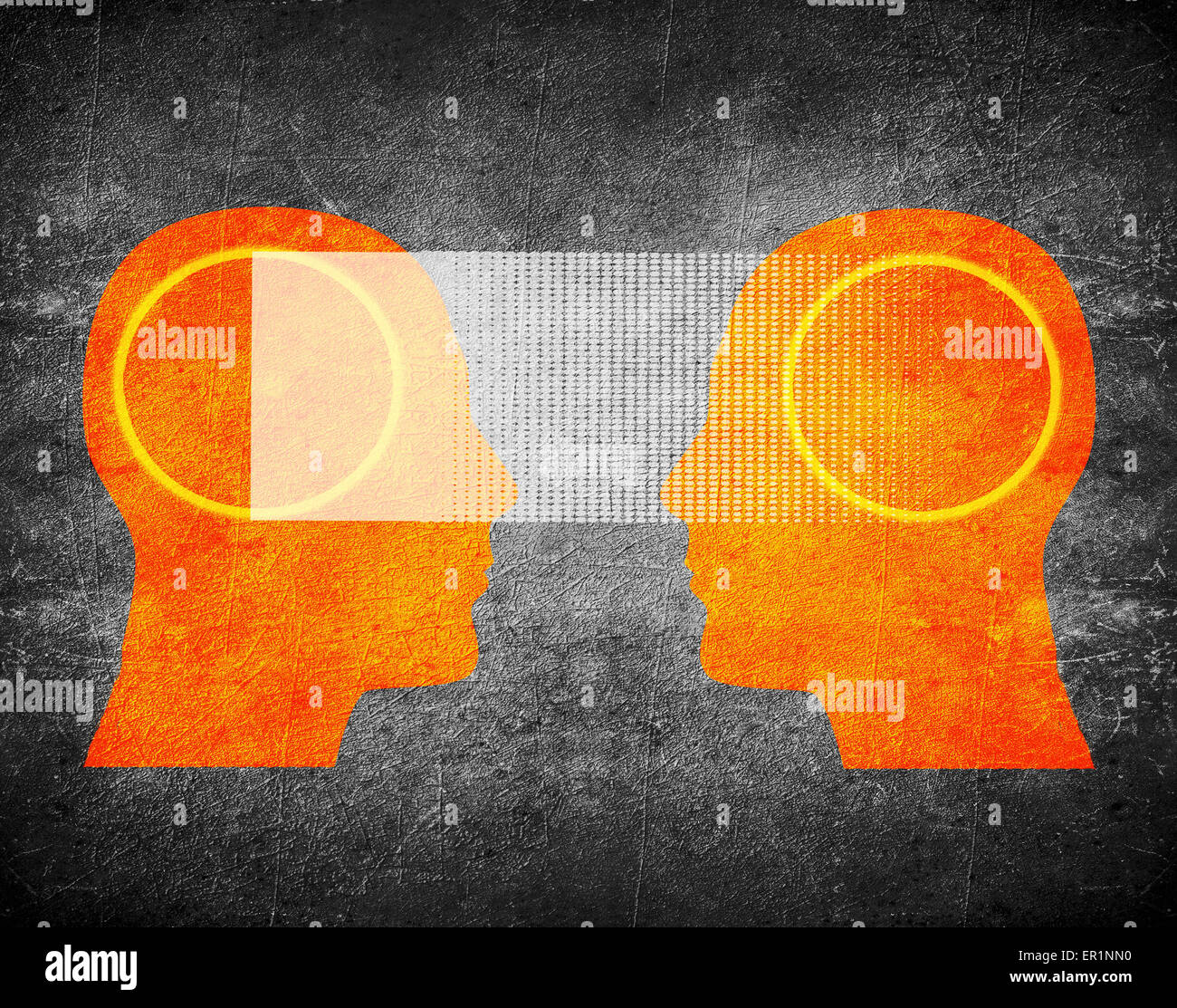 telepathy concept digital illustration Stock Photo