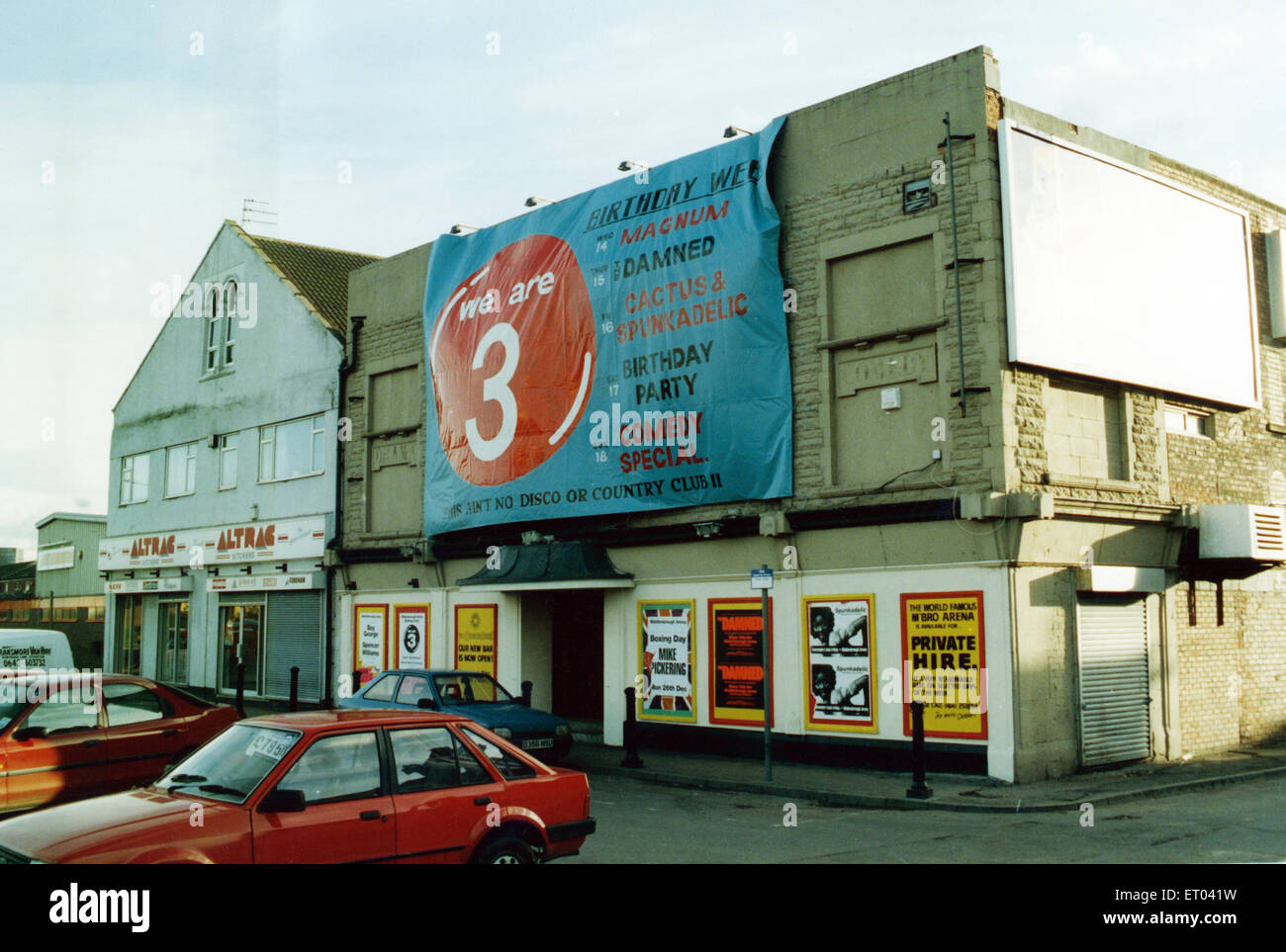 Exterior picture of The Arena Nightclub on Newport Road,      Middlesbrough. 12th December 1994. Stock Photo