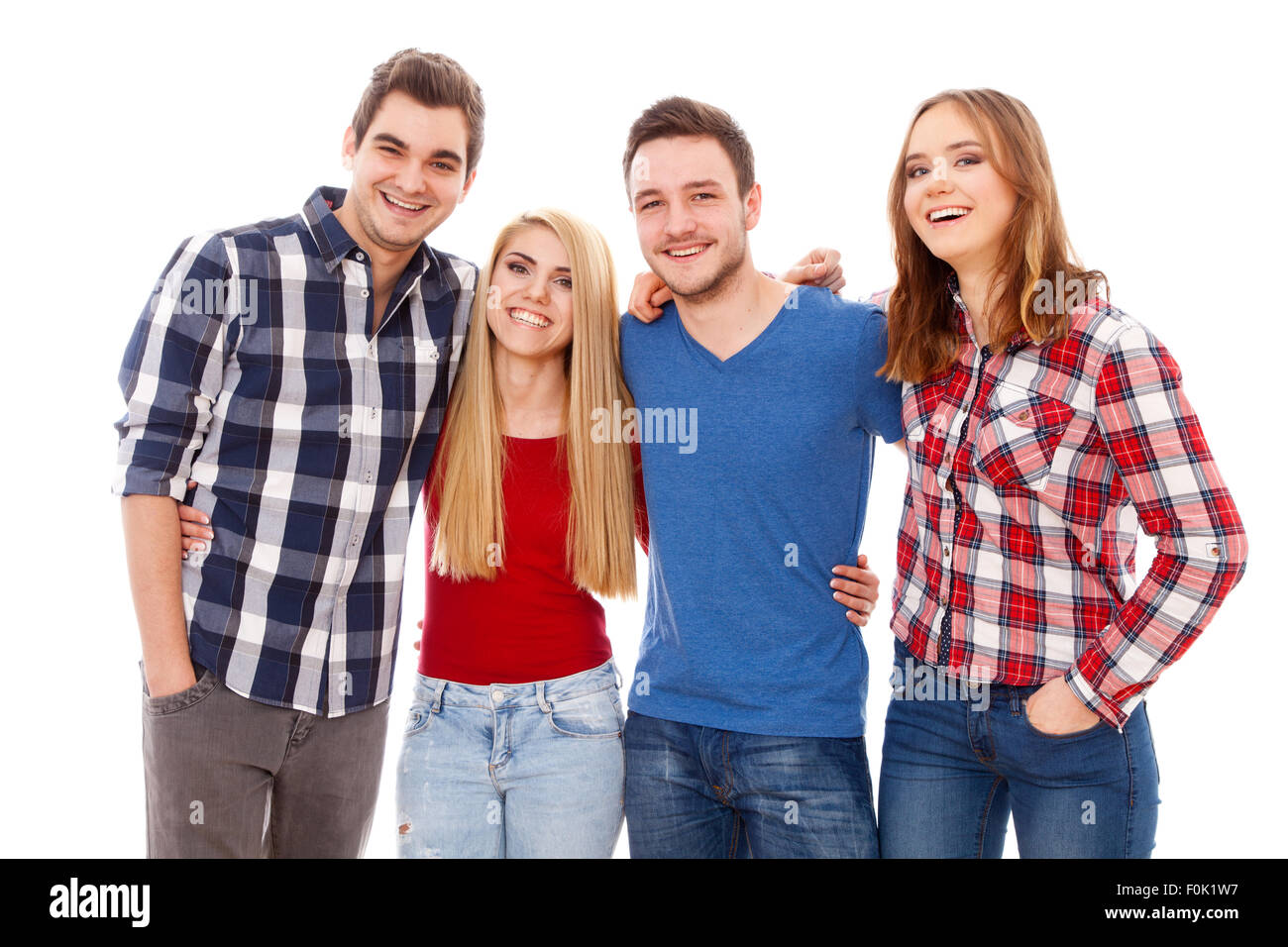 Group of happy young people Stock Photo