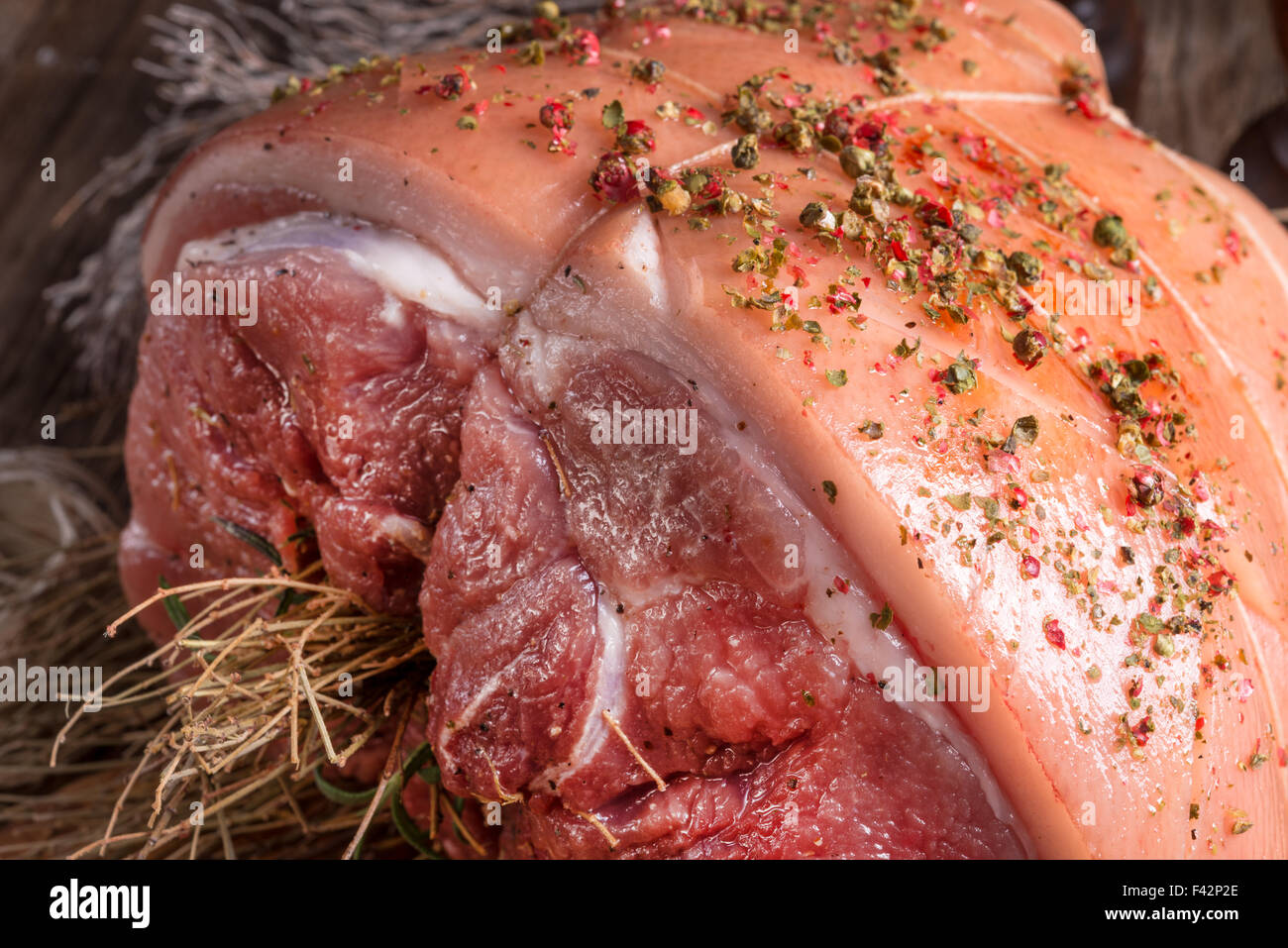 raw rustic roast Stock Photo