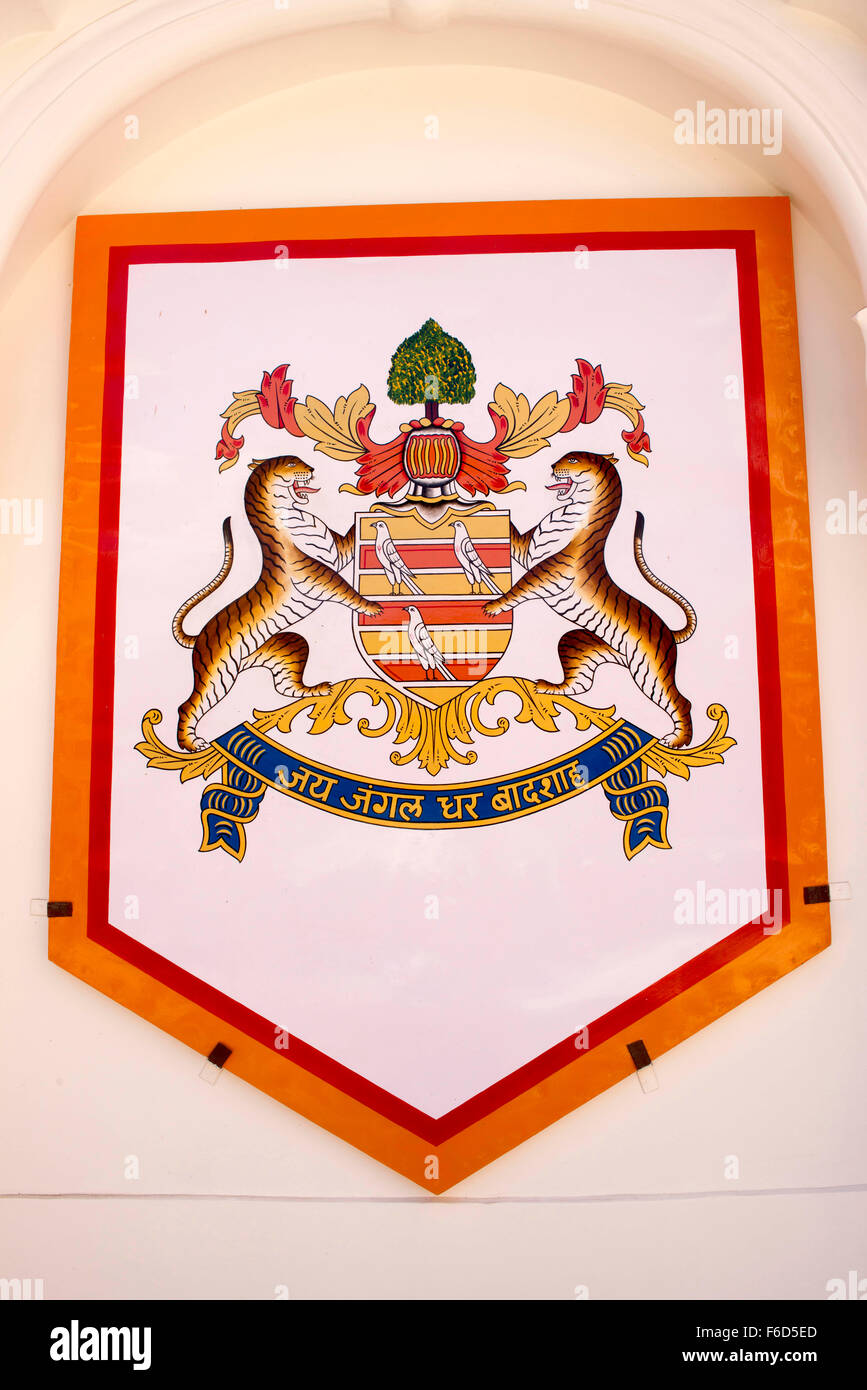 Painted royal emblem, junagarh fort, bikaner, rajasthan, india, asia Stock Photo