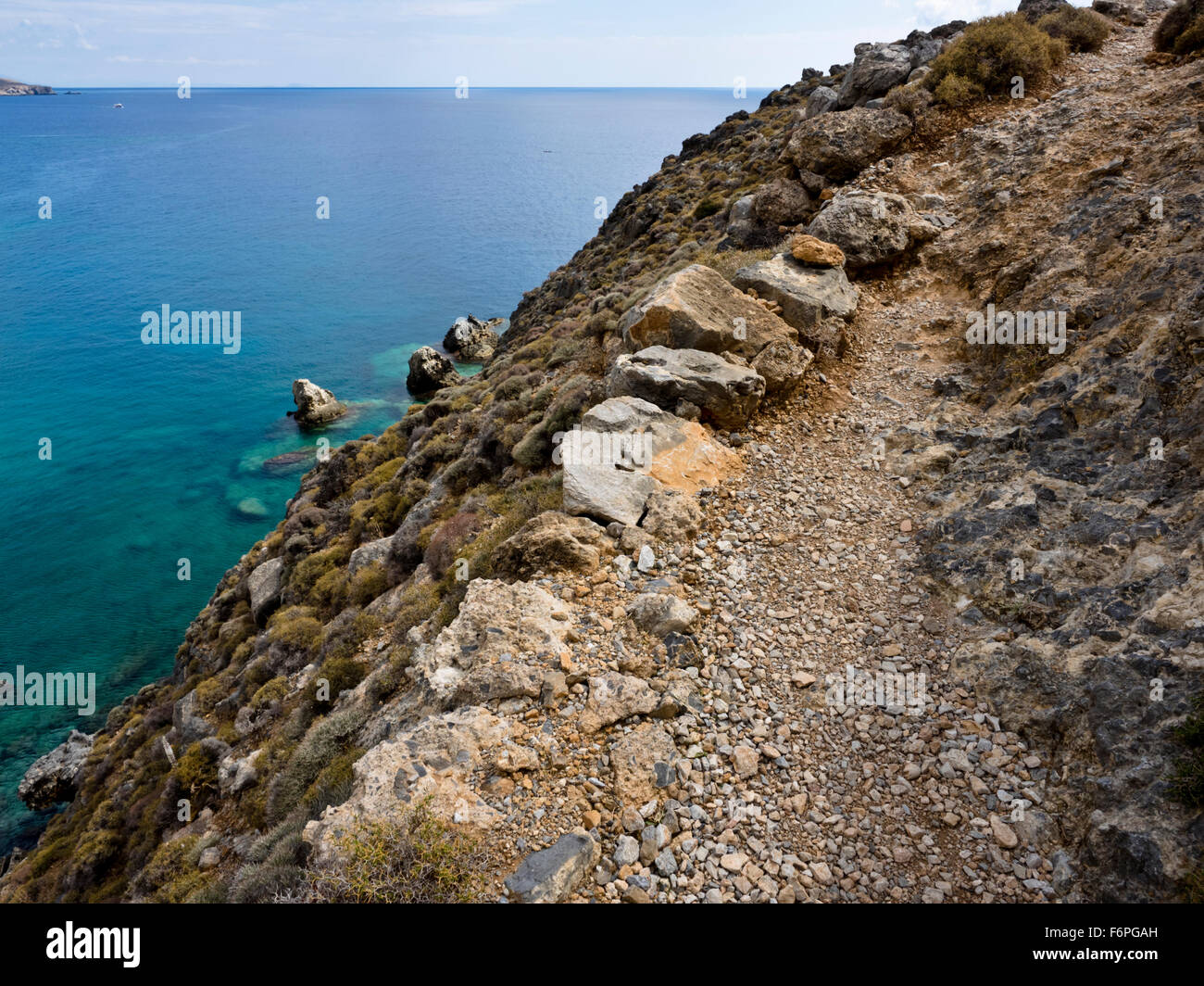 E4 Europäischer Fernwanderweg, Kreta Stock Photo