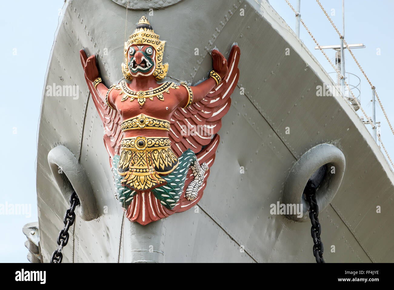 symbol on the nose of the boat Stock Photo