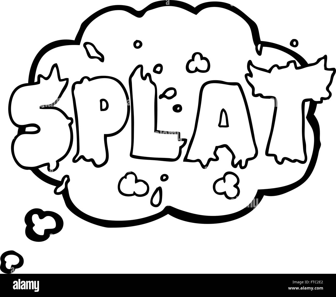 freehand drawn thought bubble cartoon splat Stock Vector