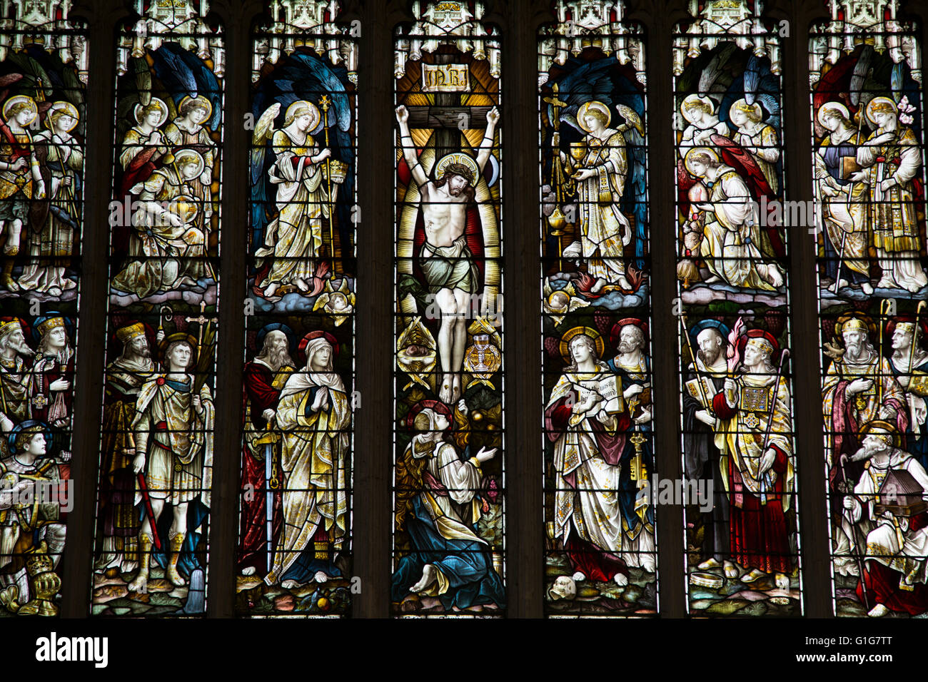 Stained Glass Window, Holy Trinity Church, Stratford Upon Avon; England; UK Stock Photo