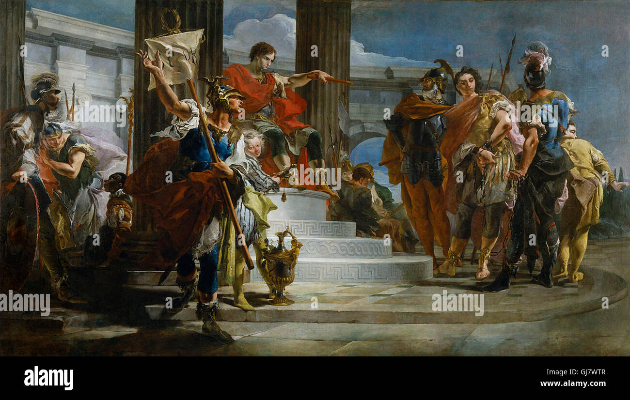 Scipio Africanus Freeing Massiva painted by Giovanni Battista Tiepolo. Publius Cornelius Scipio Africanus (236–183 BC), also known as Scipio the African, Scipio Africanus-Major, Scipio Africanus the Elder, and Scipio the Great, was a Roman general and later consul who is often regarded as one of the greatest generals and military strategists of all time. Stock Photo