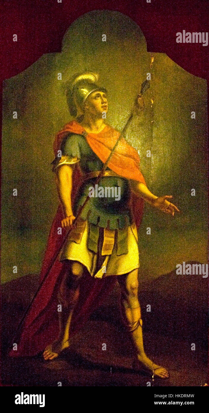 Roman soldier from a Calvary group Stock Photo