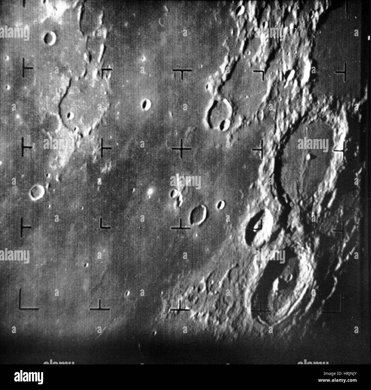 First Picture of the Moon by Ranger 7, 1964 Stock Photo