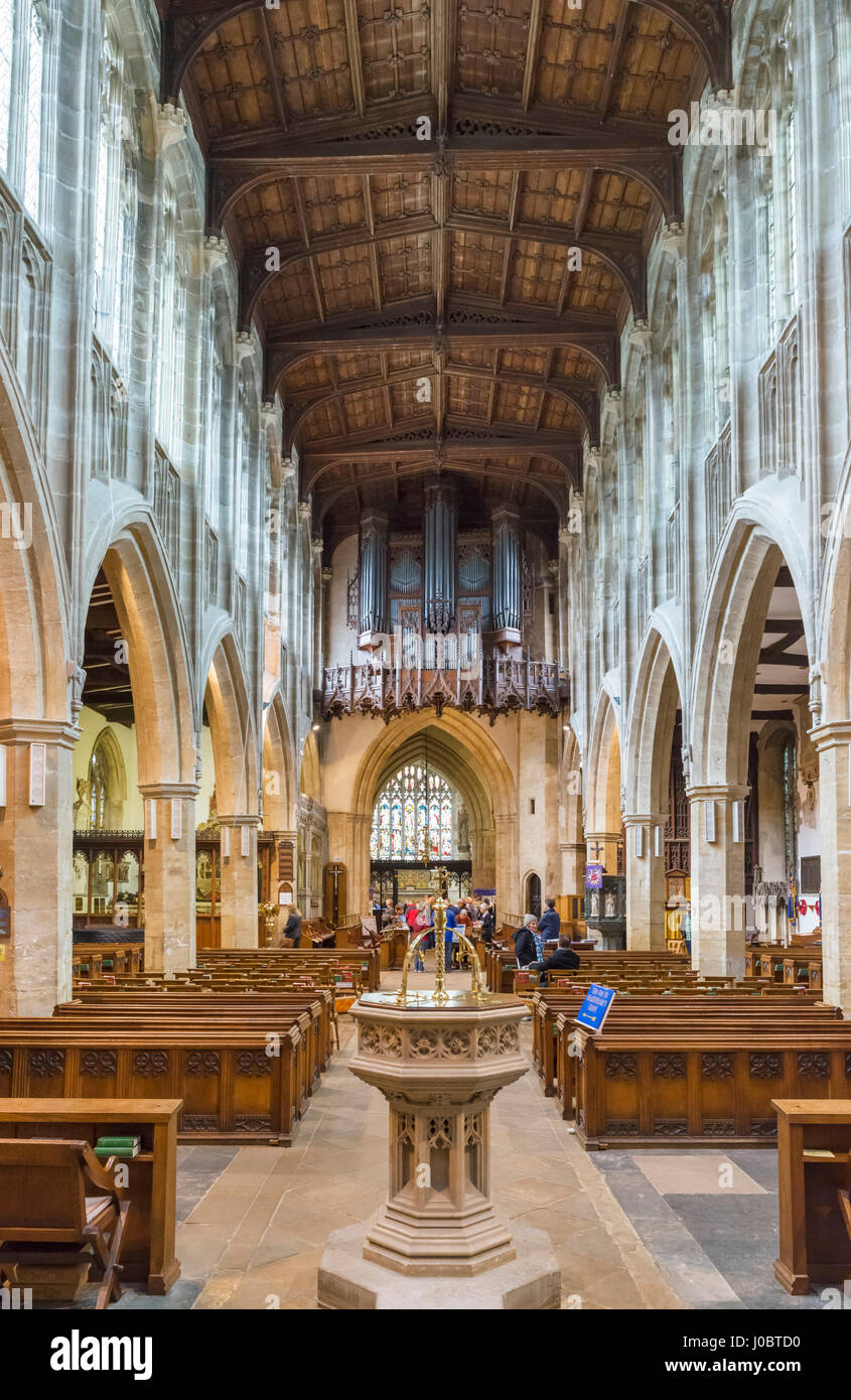 Holy Trinity Church, Stratford-upon-Avon, site of the grave of William Shakespear, England, UK Stock Photo