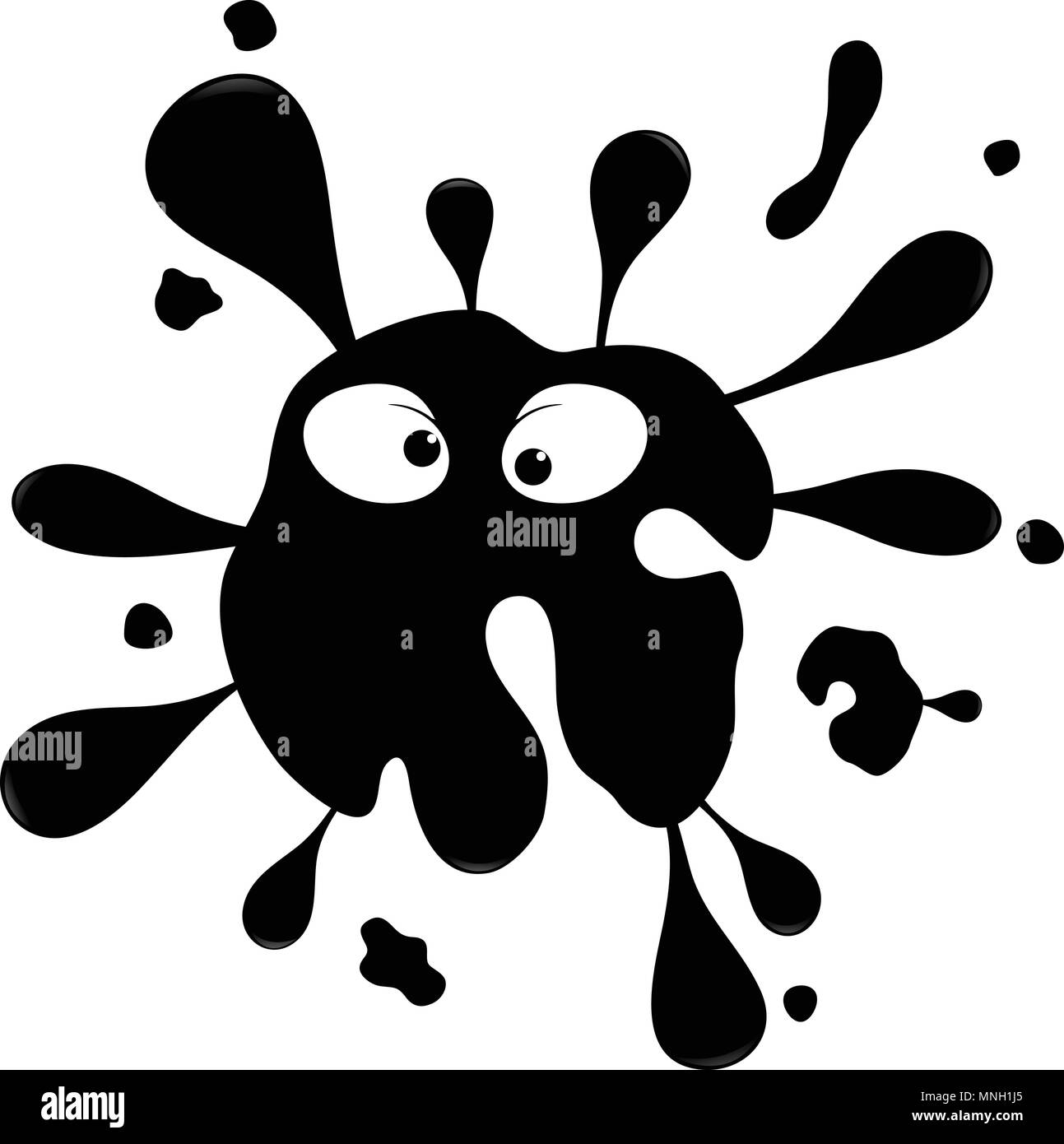 blot with eyes vector Stock Vector