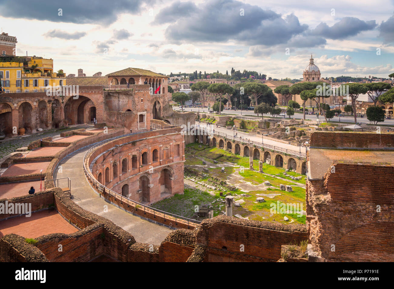 Rome, Italy.  Trajan's Forum.  The Historic Centre of Rome is a UNESCO World Heritage Site. Stock Photo