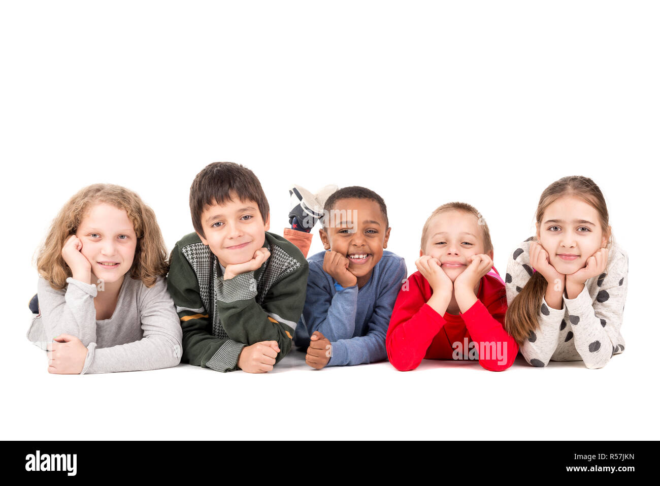 Group of happy kids Stock Photo