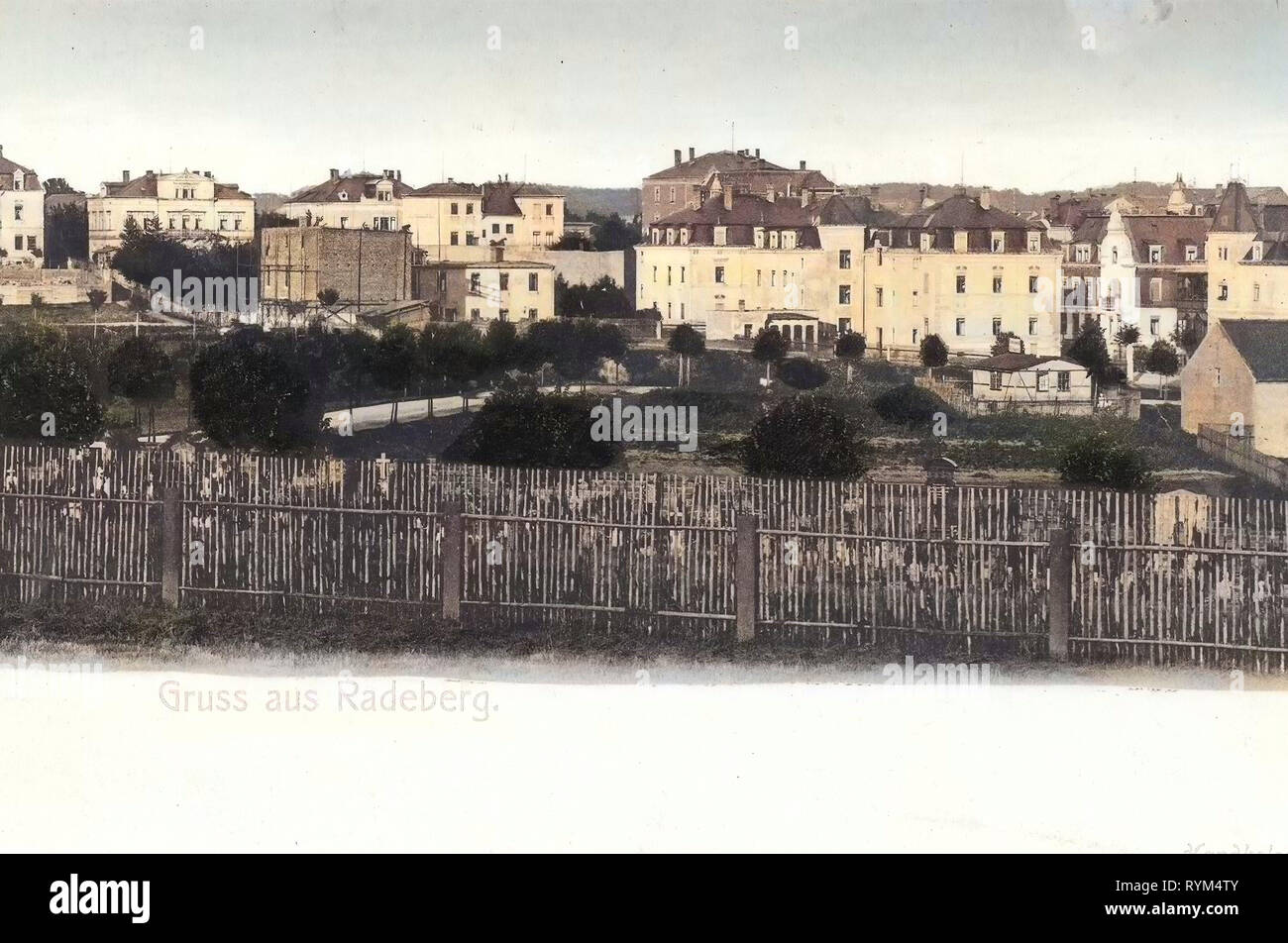 Buildings in Radeberg, 1901, Landkreis Bautzen, Radeberg, Ansicht, Germany Stock Photo