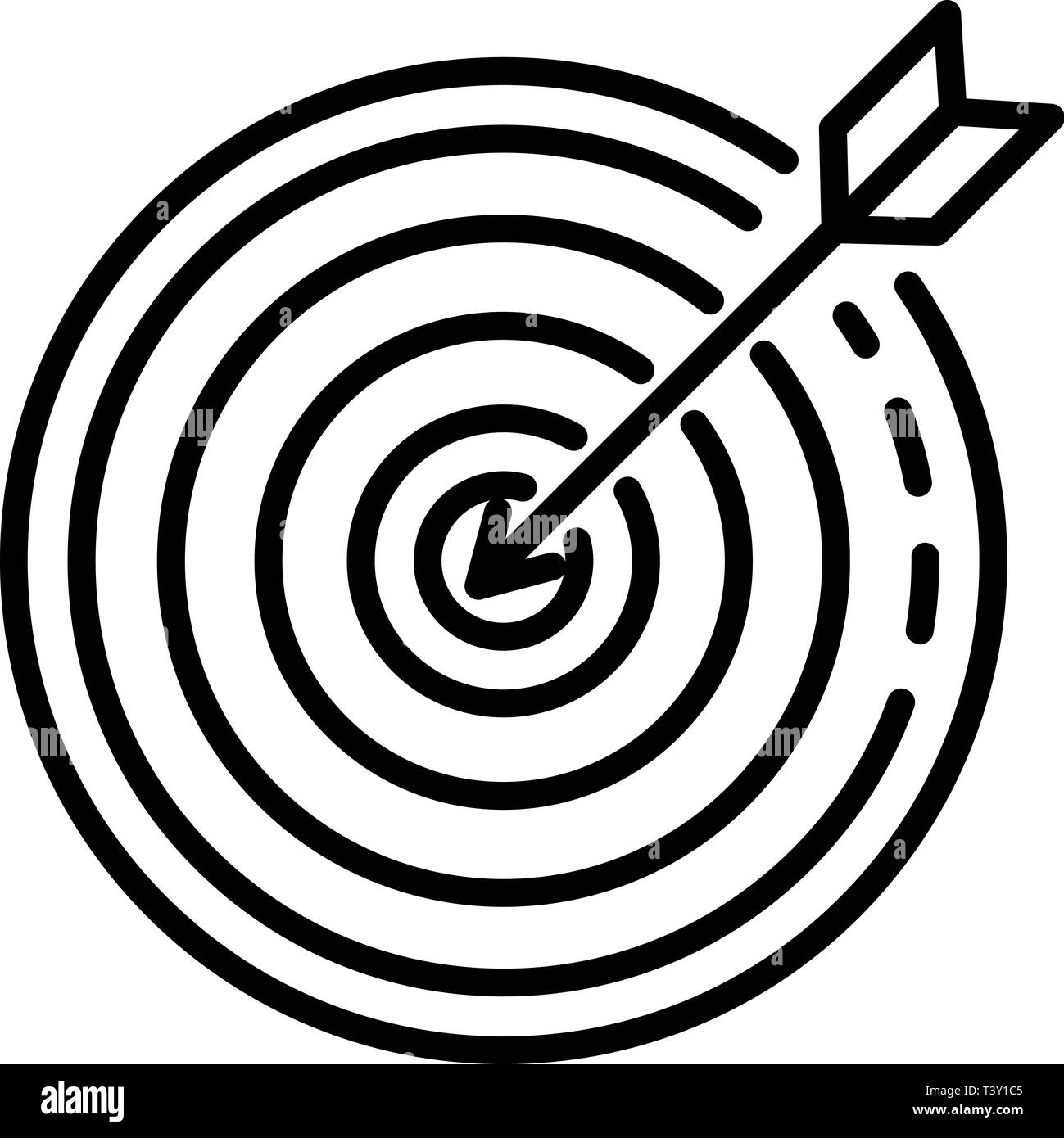 Recruitment target icon, outline style Stock Vector