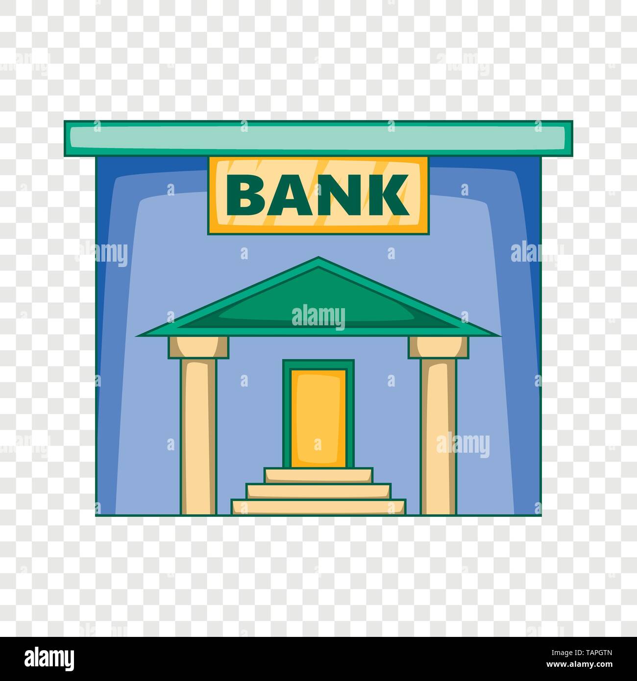 Bank icon, cartoon style Stock Vector Image & Art - Alamy