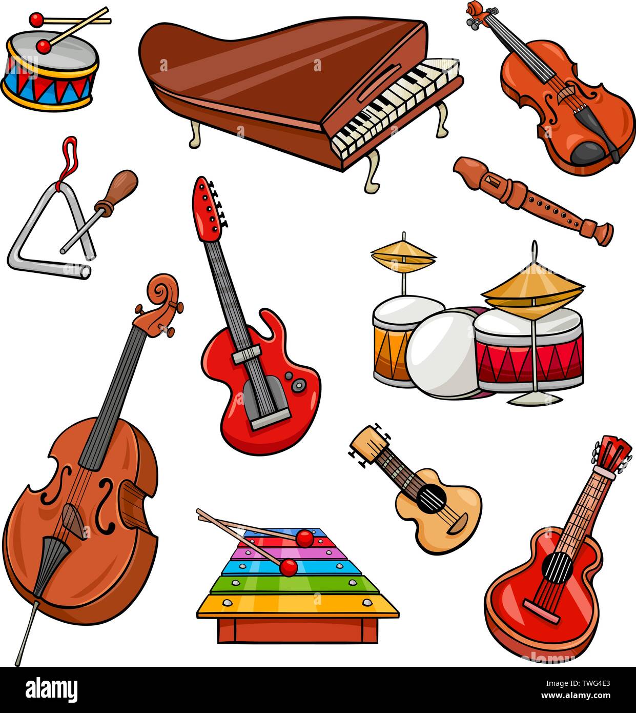 Music Instruments Cartoon Images : Instruments Cartoon Music Icon ...