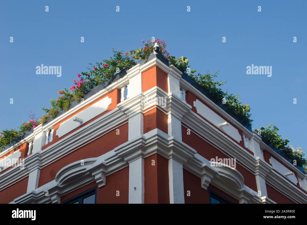 Schöne Architektur von Cartagena de Indias Stockfoto