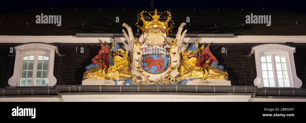 Emblem im alten Rathaus von Bonn, Rheinland, Nordrhein-Westfalen, Deutschland, Europa Stockfoto