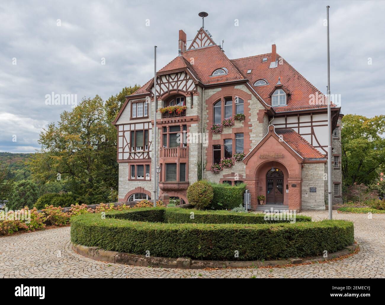 Rathaus der Stadt Kronberg im Taunus, Hessen, Deutschland Stockfoto