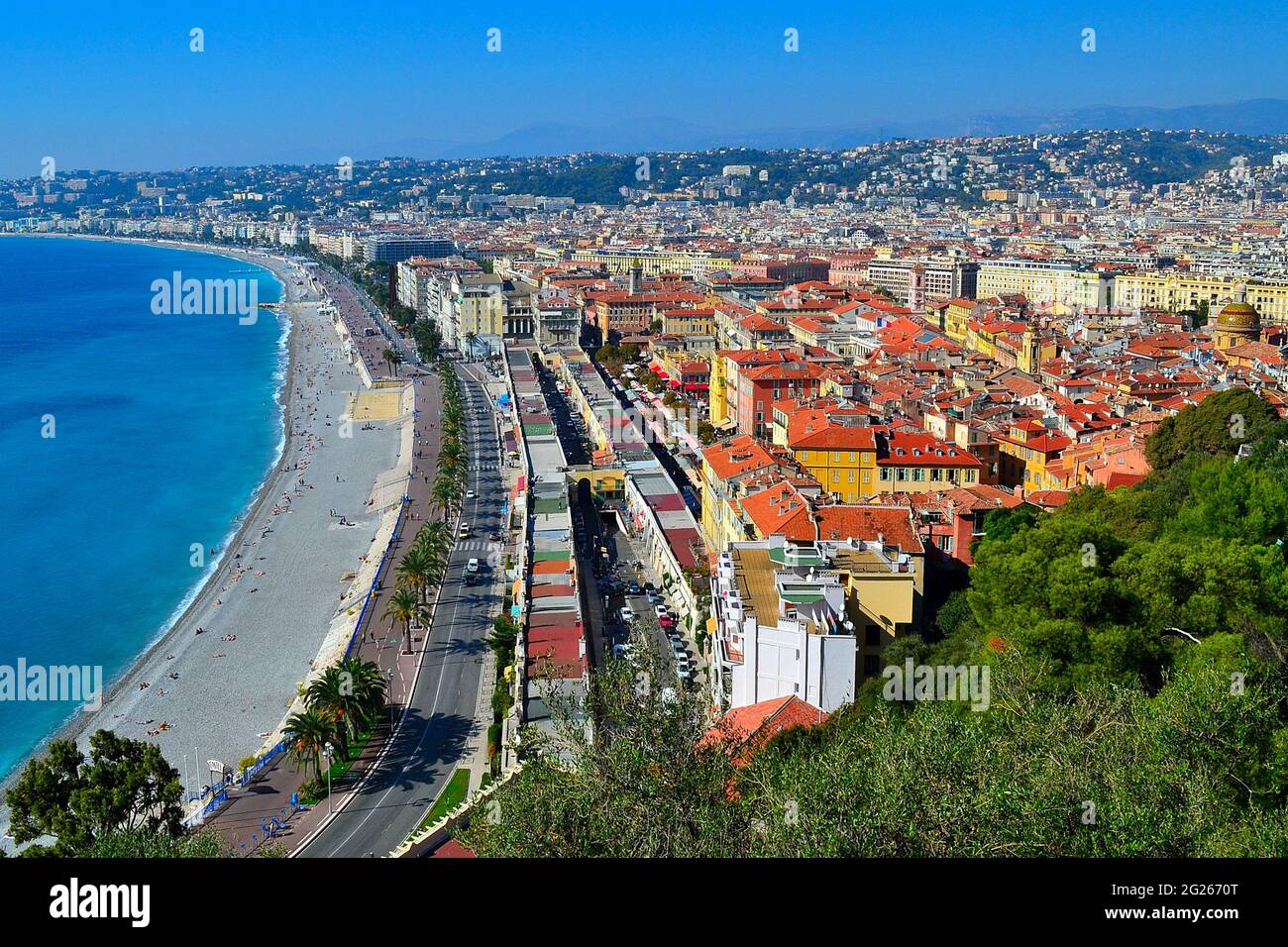 Blick auf Nizza Stockfoto