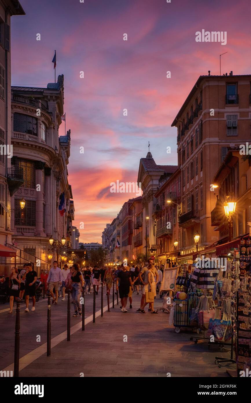 Cours Saleya, Nizza Frankreich Stockfoto