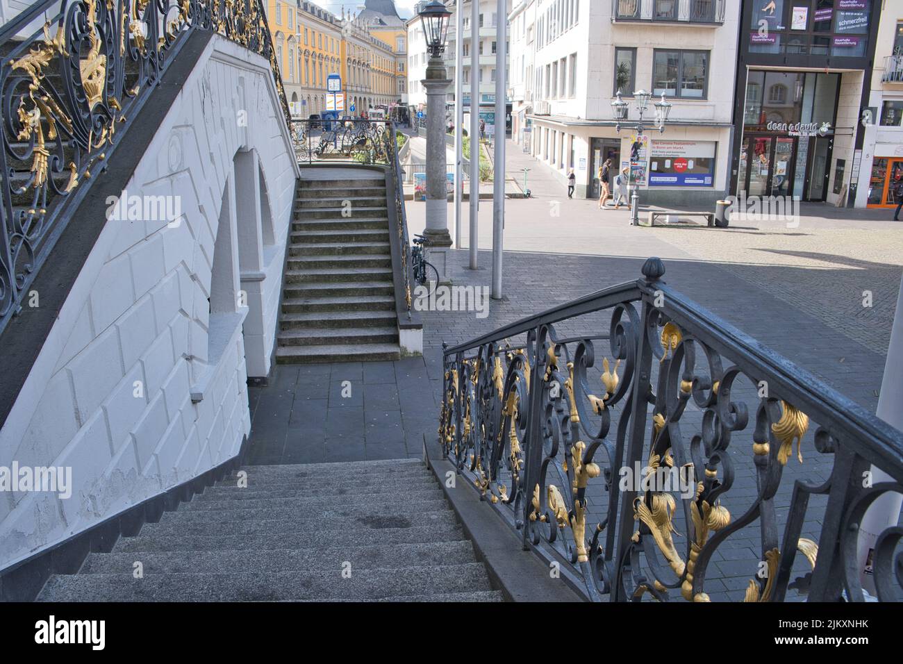 Dekorative Treppe des alten Rathauses von bonn, Deutschland Stockfoto