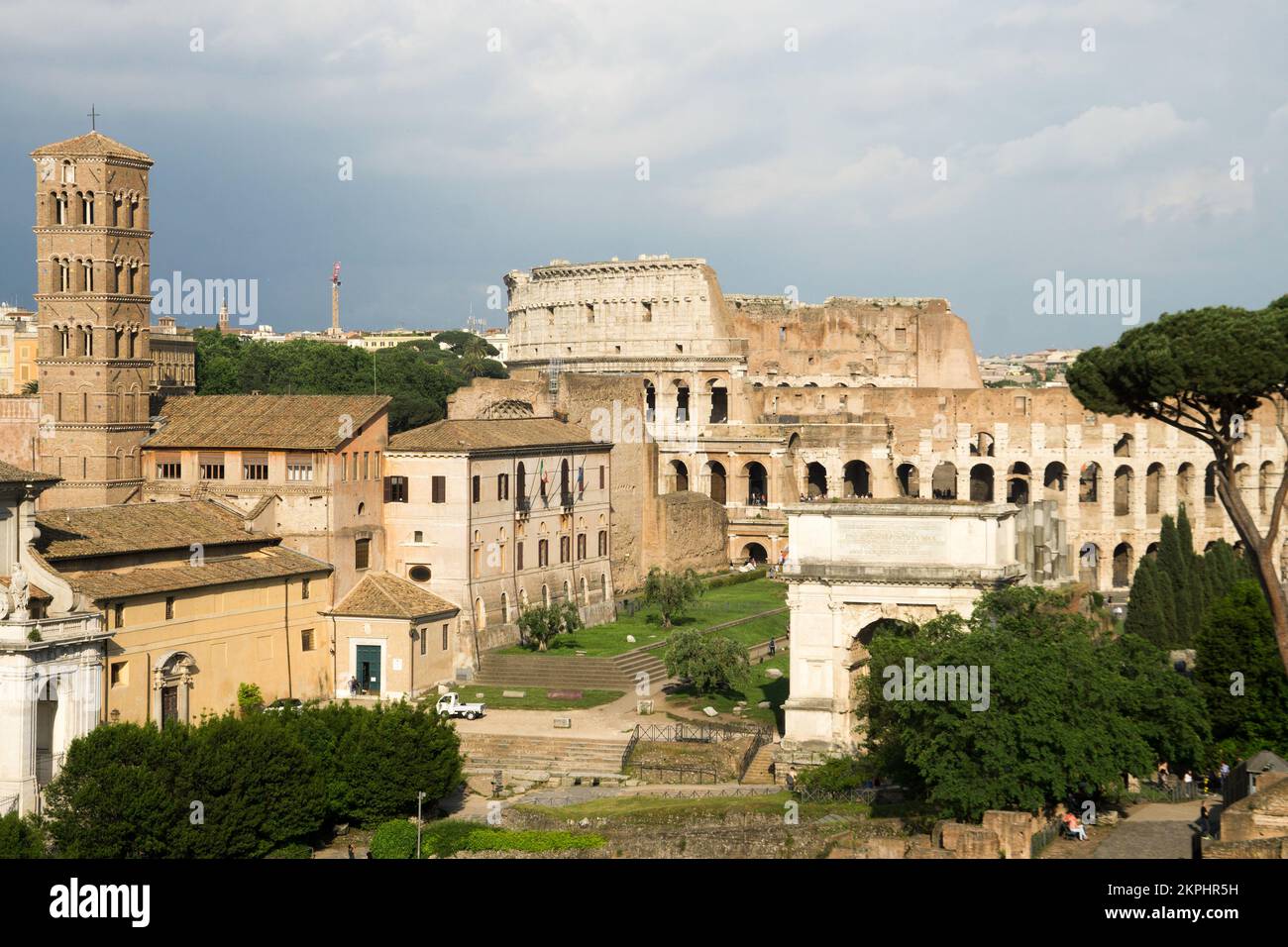 Alte Ruinen in Rom, Italien Stockfoto