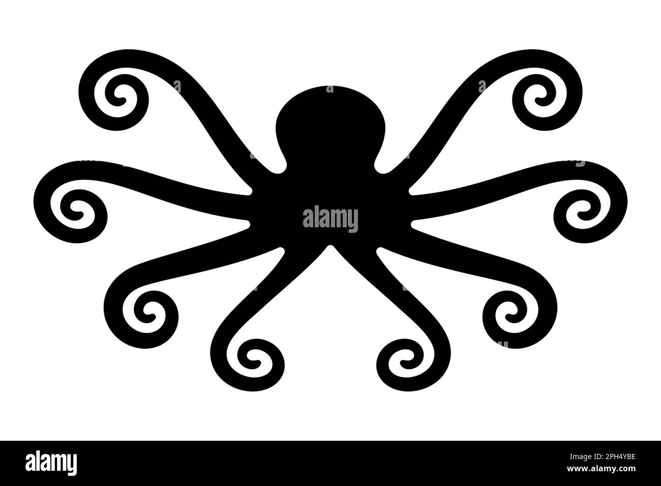 Kraken, Symbol für ein legendäres Seeungeheuer, einen Kraken oder Polypus von enormer Größe mit acht Tentakeln. Auch ein Synonym für unersättliche Gier. Stockfoto