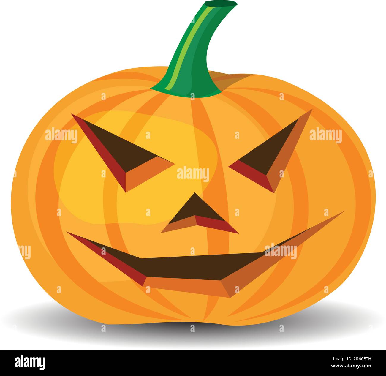 Halloween-Kürbis mit böse grinsenden, Vektor-Format. Stock Vektor